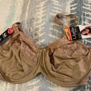 New Lilyette unlined, underwire minimizer, bra. Size 36DD.